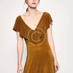 Frilled Shiny Dress